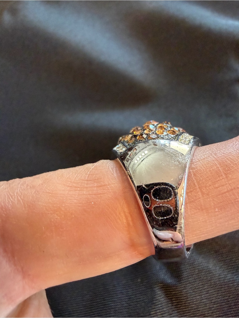 Park Lane Truffles Ring Size 8 Amber Topaz Swarovski Crystal Statement Ring - Picture 5 of 5